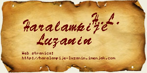 Haralampije Lužanin vizit kartica